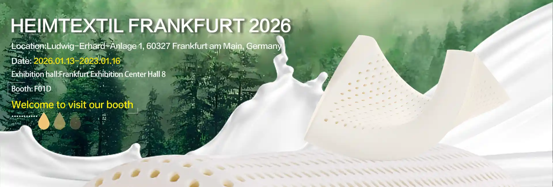 Pronto para a Feira Internacional de Têxteis Domésticos e Comerciais de 2026? Visite Jiasheng Latex em F01D