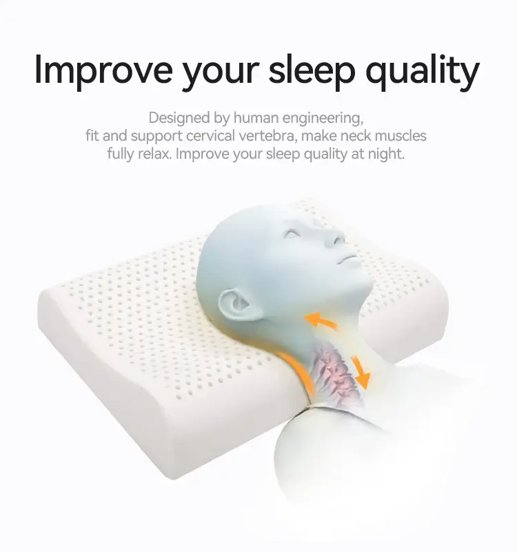 Medium Soft Latex Ergonomic Pillow